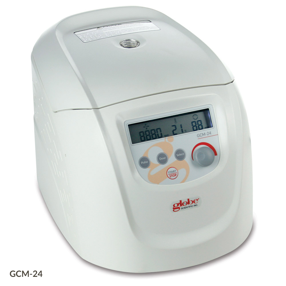 Globe Scientific Centrifuge, Micro, 24-Place, High Speed, 120v, 60Hz, US Plug (Includes: 24-Place Rotor with Lid for 1.5mL and 2.0mL Microcentrifuge Tubes #MC-24-2ML) centrifuge; microcentrifuge; standard microcentrifuge; high speed microcentrifuge